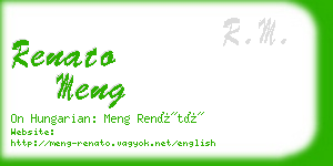 renato meng business card